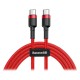 Дата кабель USB-C to USB-C 2.0m USB 3.1 3A red-black Baseus (CATKLF-H09)