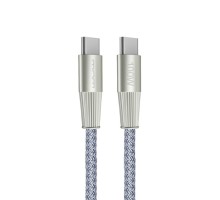 Кабель WUW-X201 Type-C to Type-C 100W 1m grey (WUW-X201TCTC)