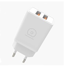 Мережевий зарядний пристрій WUW-C155 2USB 3.1A white (WUW-C155)