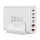 Мережевий зарядний пристрій WUW-C214 Gan 200W white (WUW-C214)