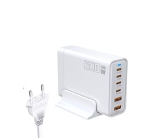 Мережевий зарядний пристрій WUW-C214 Gan 200W  white (WUW-C214)