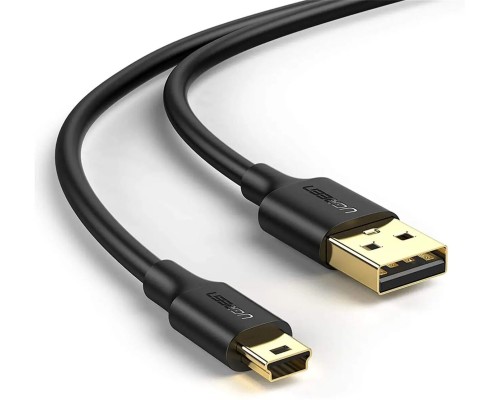 Кабель UGREEN USB 2.0 A Male to Mini 5 Pin Male Cable 0.5m (Black) (UGR-10354)