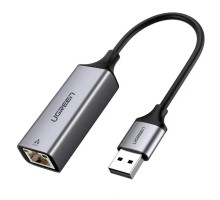 Хаб UGREEN USB to RJ45 Ethernet Adapter Aluminum Case (Space Gray) (UGR-50922)