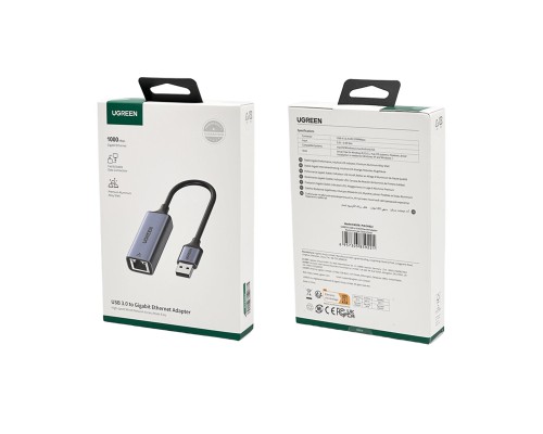 Хаб UGREEN USB to RJ45 Ethernet Adapter Aluminum Case (Space Gray) (UGR-50922) Хаб UGREEN USB to RJ45 Ethernet Adapter Aluminum Case (Space Gray) (UGR-50922)