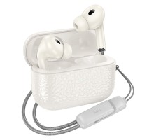Бездротові навушники HOCO EQ9 Plus Duke true wireless ANC Noise Reduction BT headset Milky White (6942007612852)