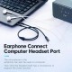 Аудіокабель Vention 2*3.5mm Male to 4 Pole 3.5mm Female Audio Cable 0.3M Black ABS Type (BBTBY) (BBTBY)