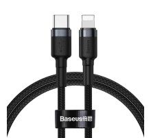 Кабель Baseus Cafule Cable Type-C to iP PD 18W 1m Gray+Black (CATLKLF-G1)