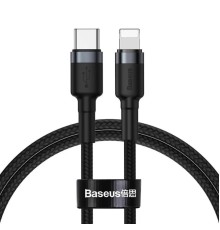 Кабель Baseus Cafule Cable Type-C to iP PD 18W 1m Gray+Black (CATLKLF-G1)