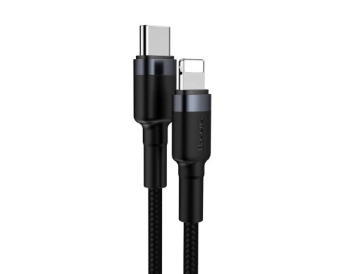 Кабель Baseus Cafule Cable Type-C to iP PD 18W 1m Gray+Black (CATLKLF-G1) Кабель Baseus Cafule Cable Type-C to iP PD 18W 1m Gray+Black (CATLKLF-G1)