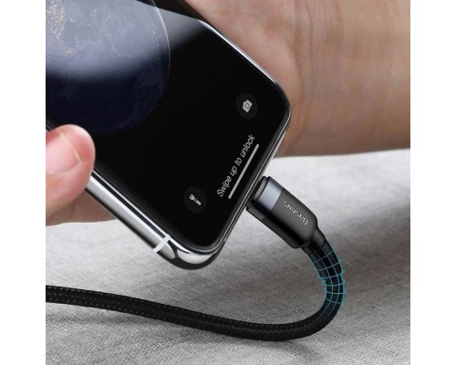 Кабель Baseus Cafule Cable Type-C to iP PD 18W 1m Gray+Black (CATLKLF-G1) Кабель Baseus Cafule Cable Type-C to iP PD 18W 1m Gray+Black (CATLKLF-G1)