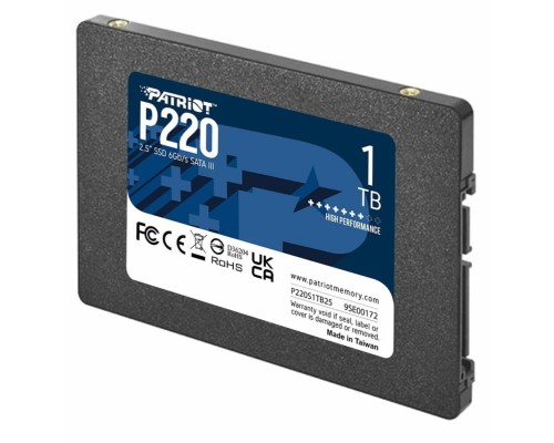 SSD Patriot P220 1TB 2.5" 7mm SATAIII (P220S1TB25) SSD Patriot P220 1TB 2.5" 7mm SATAIII (P220S1TB25)