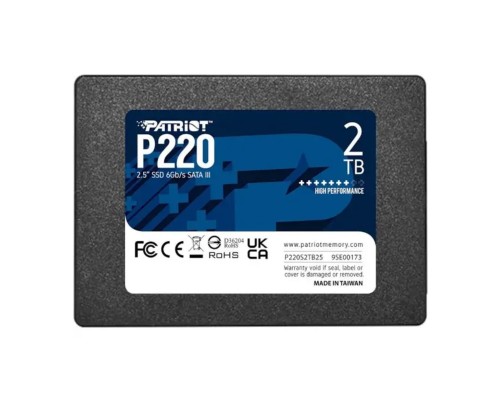 SSD Patriot P220 2TB 2.5" 7mm SATAIII (P220S2TB25) 