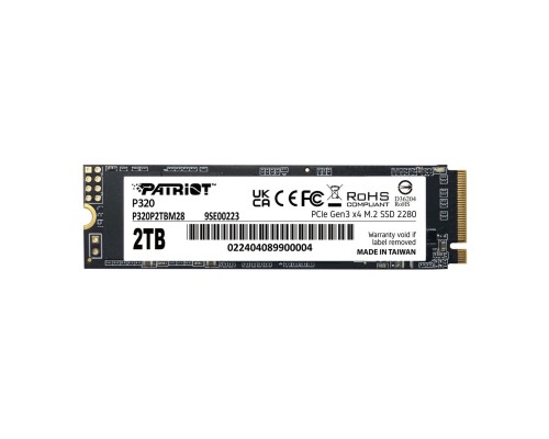 SSD M.2 Patriot P320 2TB NVMe 2280 Gen3.0 x4 3D TLC (P320P2TBM28) 