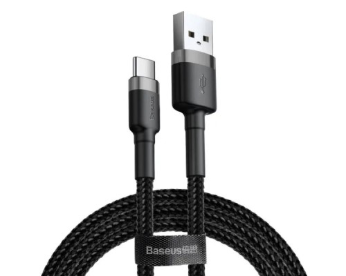 Кабель Baseus Cafule Cable USB For Type-C 3A 0.5m Gray+Black (CATKLF-AG1) Кабель Baseus Cafule Cable USB For Type-C 3A 0.5m Gray+Black (CATKLF-AG1)