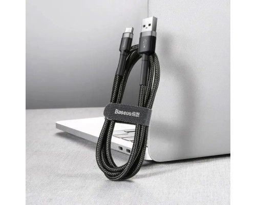 Кабель Baseus Cafule Cable USB For Type-C 3A 0.5m Gray+Black (CATKLF-AG1) Кабель Baseus Cafule Cable USB For Type-C 3A 0.5m Gray+Black (CATKLF-AG1)