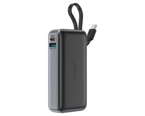 Зовнішній акумулятор ACEFAST M7 PD30W power bank with cable 10000mAh, Black (6974316283379) Зовнішній акумулятор ACEFAST M7 PD30W power bank with cable 10000mAh, Black (6974316283379)