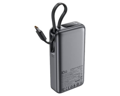 Зовнішній акумулятор ACEFAST M7 PD30W power bank with cable 10000mAh, Black (6974316283379) Зовнішній акумулятор ACEFAST M7 PD30W power bank with cable 10000mAh, Black (6974316283379)