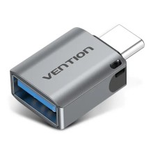 Кабель-перехiдник Vention USB-C Male to USB 3.0 Female OTG Adapter Gray Aluminum Alloy Type (CDQH0) (CDQH0)