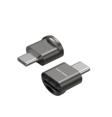 Картрідер Vention USB 2.0 Type-C MicroSD Card Reader Gray Zinc Alloy Type (CLMH0)