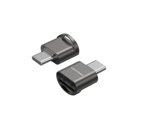 Картрідер Vention USB 2.0 Type-C MicroSD Card Reader Gray Zinc Alloy Type (CLMH0) Картрідер Vention USB 2.0 Type-C MicroSD Card Reader Gray Zinc Alloy Type (CLMH0)