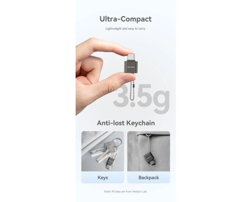 Картрідер Vention USB 2.0 Type-C MicroSD Card Reader Gray Zinc Alloy Type (CLMH0) Картрідер Vention USB 2.0 Type-C MicroSD Card Reader Gray Zinc Alloy Type (CLMH0)
