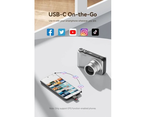 Картрідер Vention USB 2.0 Type-C MicroSD Card Reader Gray Zinc Alloy Type (CLMH0) Картрідер Vention USB 2.0 Type-C MicroSD Card Reader Gray Zinc Alloy Type (CLMH0)