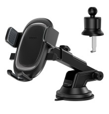 Автотримач для телефона Baseus UltraControl Pro Series Clamp-Type Car Holder Set Cluster Black (C40351600113-00)