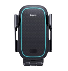 Автотримач для телефона з БЗП Baseus Milky Way Pro Series Wireless Charging Electric Car Mount Phone Holder 15W Cluster Black (C40357000111-00)