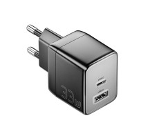 Мережевий зарядний пристрій ESSAGER ECT33W Gan 1USB 1T-C 33W black (ECT33W-LJB01-Z)