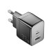 Мережевий зарядний пристрій ESSAGER ECT33W Gan 1USB 1T-C 33W black (ECT33W-LJB01-Z)