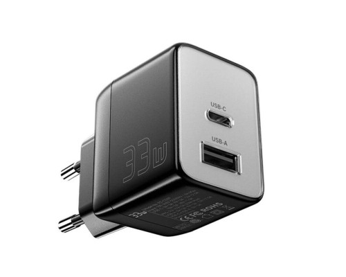 Мережевий зарядний пристрій ESSAGER ECT33W Gan 1USB 1T-C 33W black (ECT33W-LJB01-Z) Мережевий зарядний пристрій ESSAGER ECT33W Gan 1USB 1T-C 33W black (ECT33W-LJB01-Z)