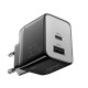 Мережевий зарядний пристрій ESSAGER ECT33W Gan 1USB 1T-C 33W black (ECT33W-LJB01-Z)