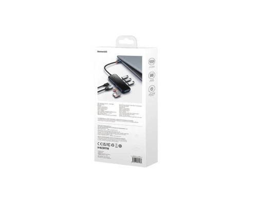 USB-хаб Baseus AcmeJoy 7-Port Type-C HUB Adapter(Type-C to HDMI*1+USB3.0*2+USB2.0*1+Type-C PD&Data *1+SD/TF*1)Dark Gray (WKJZ010413) USB-хаб Baseus AcmeJoy 7-Port Type-C HUB Adapter(Type-C to HDMI*1+USB3.0*2+USB2.0*1+Type-C PD&Data *1+SD/TF*1)Dark Gray (WKJZ010413)