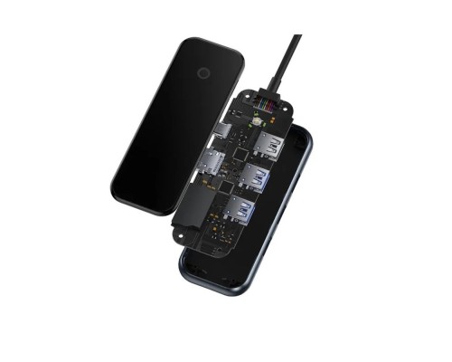 USB-хаб Baseus AcmeJoy 7-Port Type-C HUB Adapter(Type-C to HDMI*1+USB3.0*2+USB2.0*1+Type-C PD&Data *1+SD/TF*1)Dark Gray (WKJZ010413) USB-хаб Baseus AcmeJoy 7-Port Type-C HUB Adapter(Type-C to HDMI*1+USB3.0*2+USB2.0*1+Type-C PD&Data *1+SD/TF*1)Dark Gray (WKJZ010413)