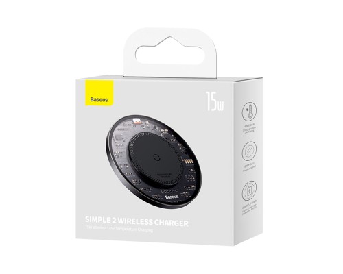 Бездротовий зарядний пристрій Baseus Simple 2 Wireless Charger 15W Cluster Black(Include: Cable Type-C To Type-C 24W 12V/2A 1m Cluster Black) (CCJJ050001) Бездротовий зарядний пристрій Baseus Simple 2 Wireless Charger 15W Cluster Black(Include: Cable Type-C To Type-C 24W 12V/2A 1m Cluster Black) (CCJJ050001)
