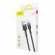 Кабель Baseus Cafule Cable USB For Type-C 3A 0.5m Gray+Black (CATKLF-AG 1)