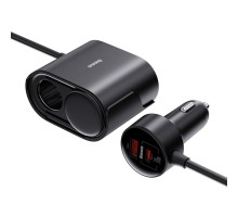 Автомобільний зарядний пристрій Baseus High Efficiency Pro 1-for-2 Car Cigarette Lighter 30W Cosmic Black (C00455300121-00) 