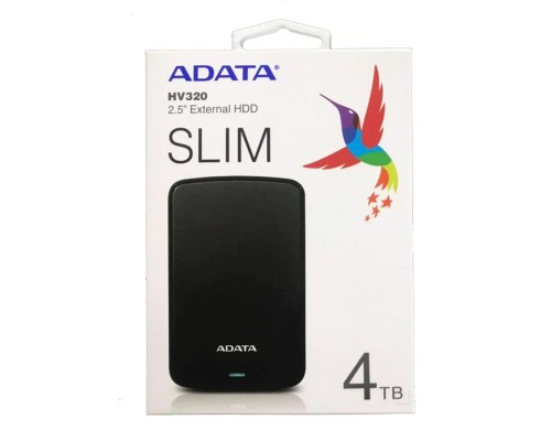 PHD External 2.5'' ADATA USB 3.2 Gen. 1 HV320 4TB Slim Black (AHV320-4TU31-CBK) PHD External 2.5'' ADATA USB 3.2 Gen. 1 HV320 4TB Slim Black (AHV320-4TU31-CBK)