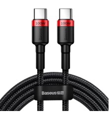 Кабель Baseus Cafule PD2.0 100W flash charging Type-C For Type-C cable (20V 5A)2m Red+Black (CATKLF-AL91)