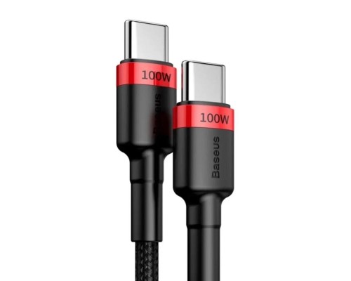 Кабель Baseus Cafule PD2.0 100W flash charging Type-C For Type-C cable (20V 5A)2m Red+Black (CATKLF-AL91) Кабель Baseus Cafule PD2.0 100W flash charging Type-C For Type-C cable (20V 5A)2m Red+Black (CATKLF-AL91)