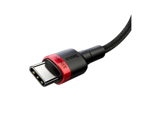 Кабель Baseus Cafule PD2.0 100W flash charging Type-C For Type-C cable (20V 5A)2m Red+Black (CATKLF-AL91) Кабель Baseus Cafule PD2.0 100W flash charging Type-C For Type-C cable (20V 5A)2m Red+Black (CATKLF-AL91)