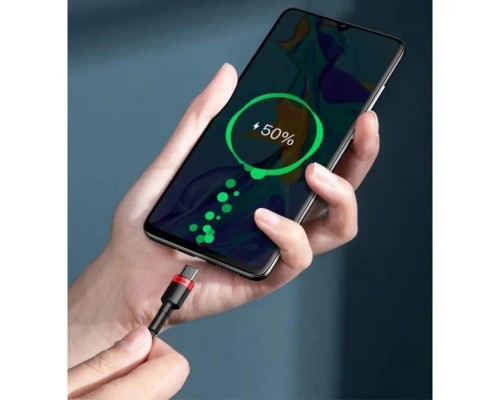 Кабель Baseus Cafule PD2.0 100W flash charging Type-C For Type-C cable (20V 5A)2m Red+Black (CATKLF-AL91) Кабель Baseus Cafule PD2.0 100W flash charging Type-C For Type-C cable (20V 5A)2m Red+Black (CATKLF-AL91)