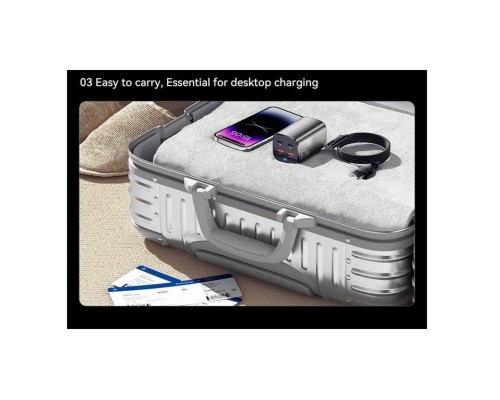 Зарядний пристрій ESSAGER Jiyue 67W GaN Table Charger 2C2A EU grey (ECT2AC-JYB0G-Z) Зарядний пристрій ESSAGER Jiyue 67W GaN Table Charger 2C2A EU grey (ECT2AC-JYB0G-Z)
