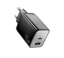 Мережевий зарядний пристрій ESSAGER ECT45W Gan 1USB 1T-C 45W black (ECT45W-LJB01-Z)