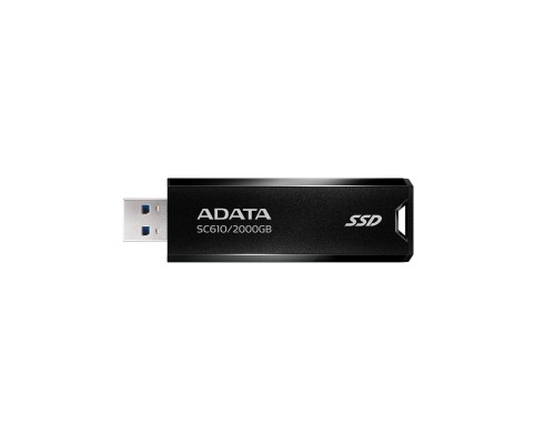SSD ADATA SC610 2TB USB 3.2  550/500Mb/s Black (SC610-2000G-CBK/RD) 