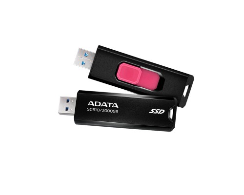 SSD ADATA SC610 2TB USB 3.2  550/500Mb/s Black (SC610-2000G-CBK/RD) 