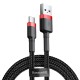 Кабель Baseus Cafule Cable USB For Type-C 3A 0.5m Red+Black (CATKLF-A91)