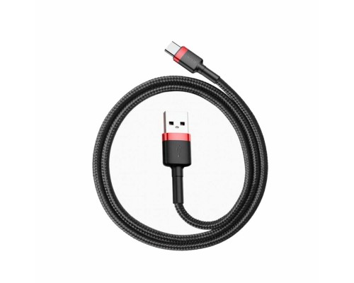 Кабель Baseus Cafule Cable USB For Type-C 3A 0.5m Red+Black (CATKLF-A91) Кабель Baseus Cafule Cable USB For Type-C 3A 0.5m Red+Black (CATKLF-A91)