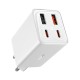 Мережевий зарядний пристрій Baseus GaN6 Pro Fast Charger 2C+2U 65W EU Moon White((With:Mini White Cable Type-C to Type-C 100W(20V/5A) 1m White) (P10162701213-00)