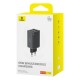 Мережевий зарядний пристрій Baseus GaN6 Pro Fast Charger 2C+2U 65W EU Cluster Black((With:Mini White Cable Type-C to Type-C 100W(20V/5A) 1m Black) (P10162701113-00)